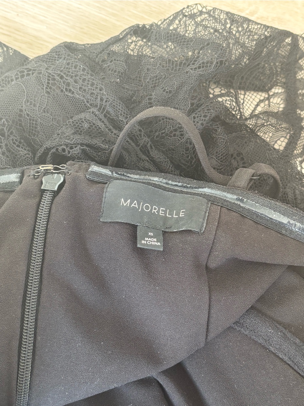 MAJORELLE Black Lace High-Low Ruffle Gown - Picture 4 of 4